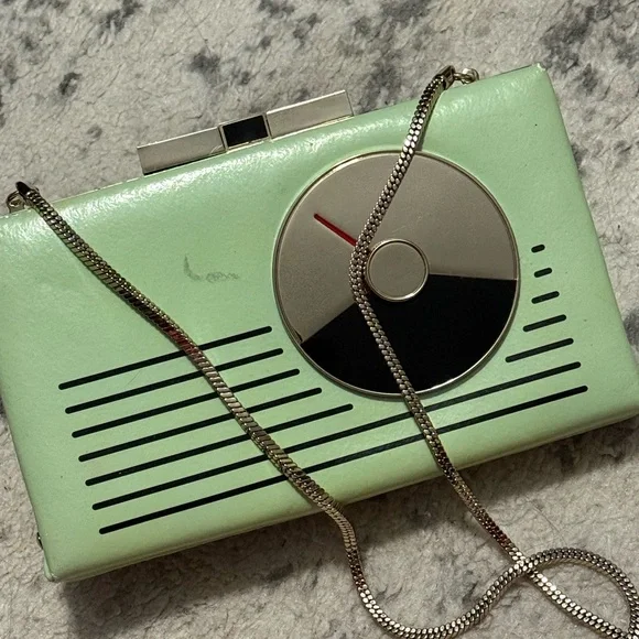 Kate Spade RARE Samira Radio Mint Green Clutch Crossbody - Picture 2 of 16